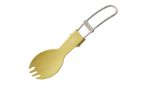 Vargo Titanium Folding Spork Yellow Folding Titanium Utensil